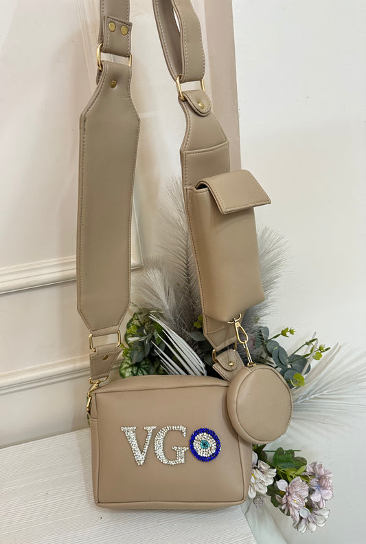 Nude dual compartment Bella sling