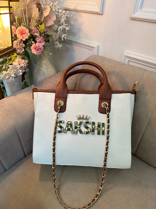 Offwhite Emerald Elizabeth Tote