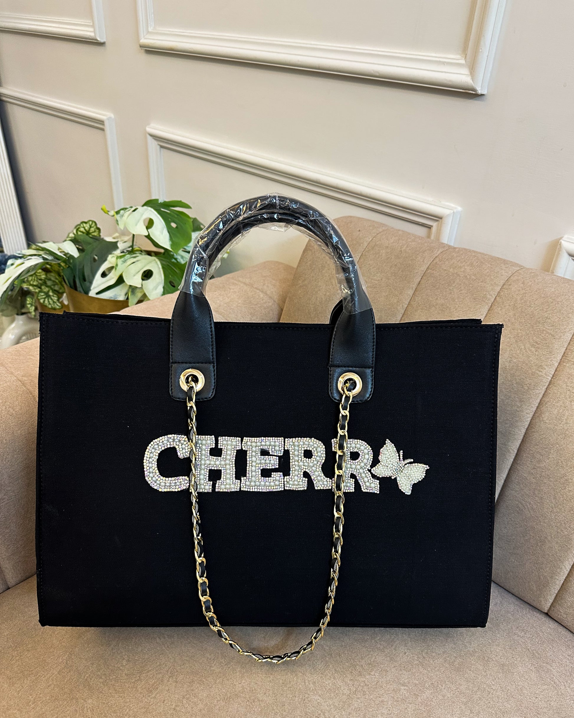 Large Black Scarlet Tote