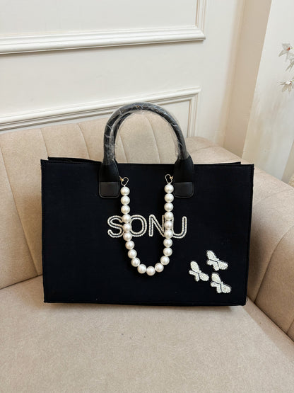 Black Pearlet Tote