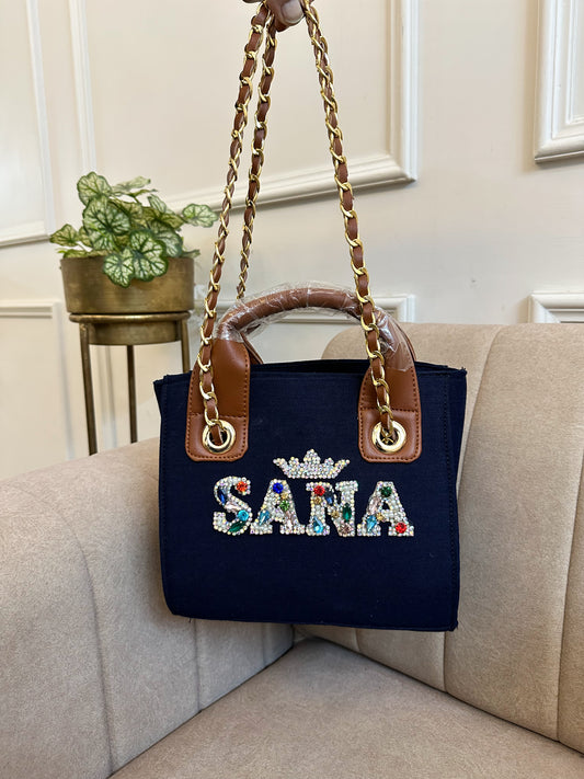 Navy Mini Scarlet Tote