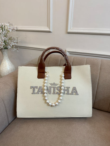 Offwhite Pearlet Tote