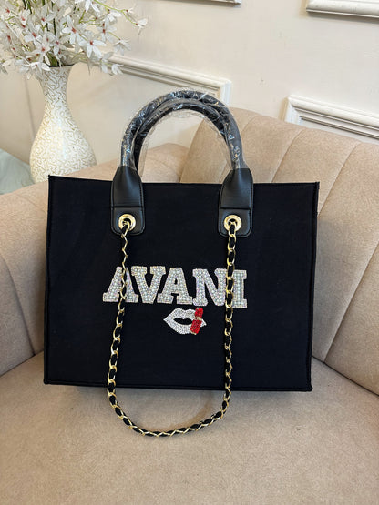 Medium Black Scarlet Tote