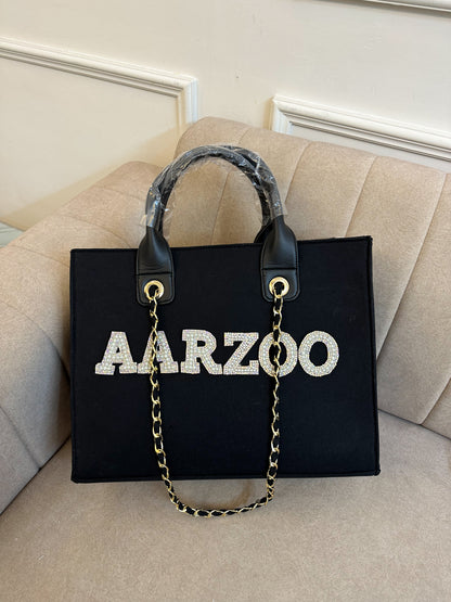 Medium Black Scarlet Tote