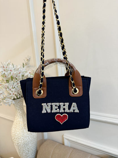 Navy Mini Scarlet Tote