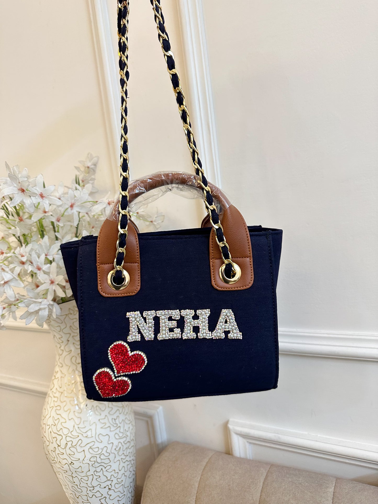 Navy Mini Scarlet Tote