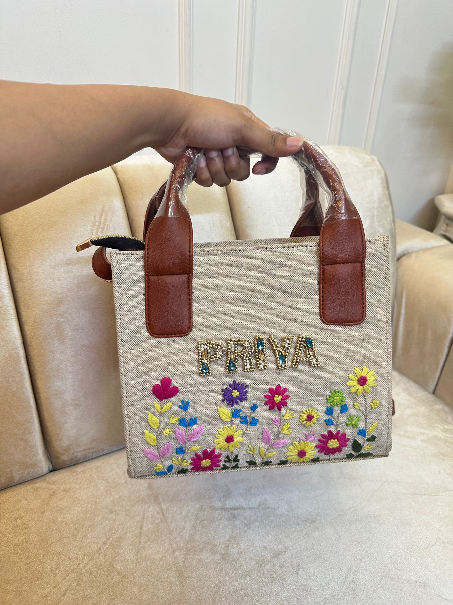 Mini Embroidery Tote- With Name