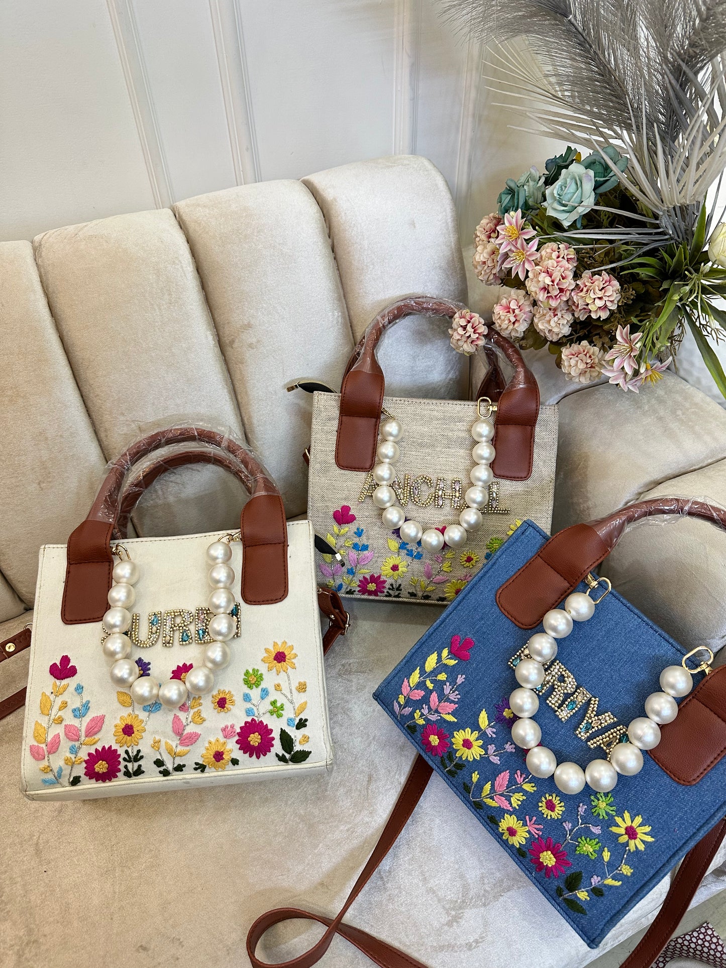 Mini Embroidery Tote- With Name