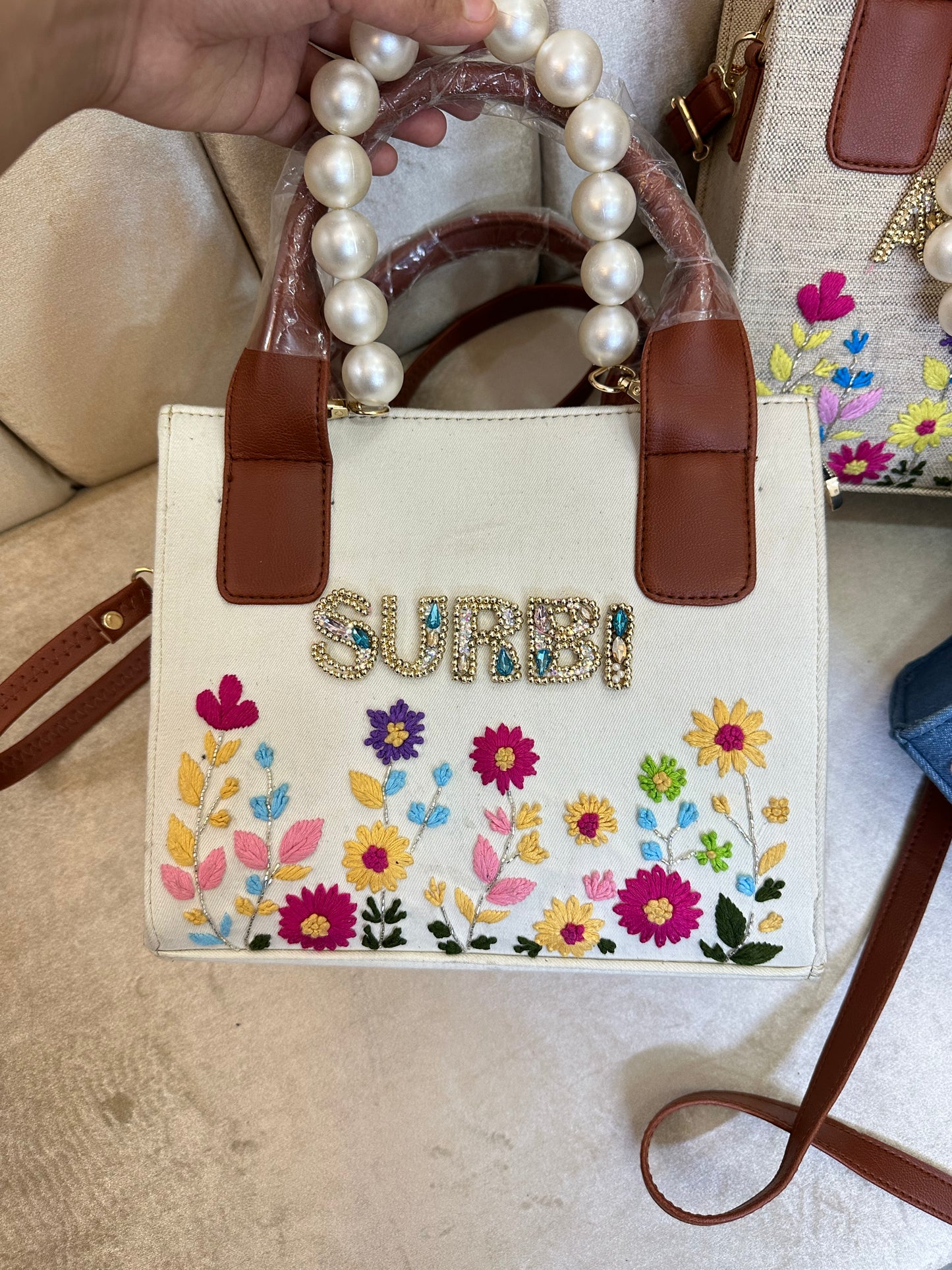 Mini Embroidery Tote- With Name