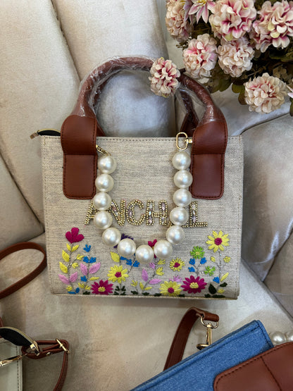 Mini Embroidery Tote- With Name