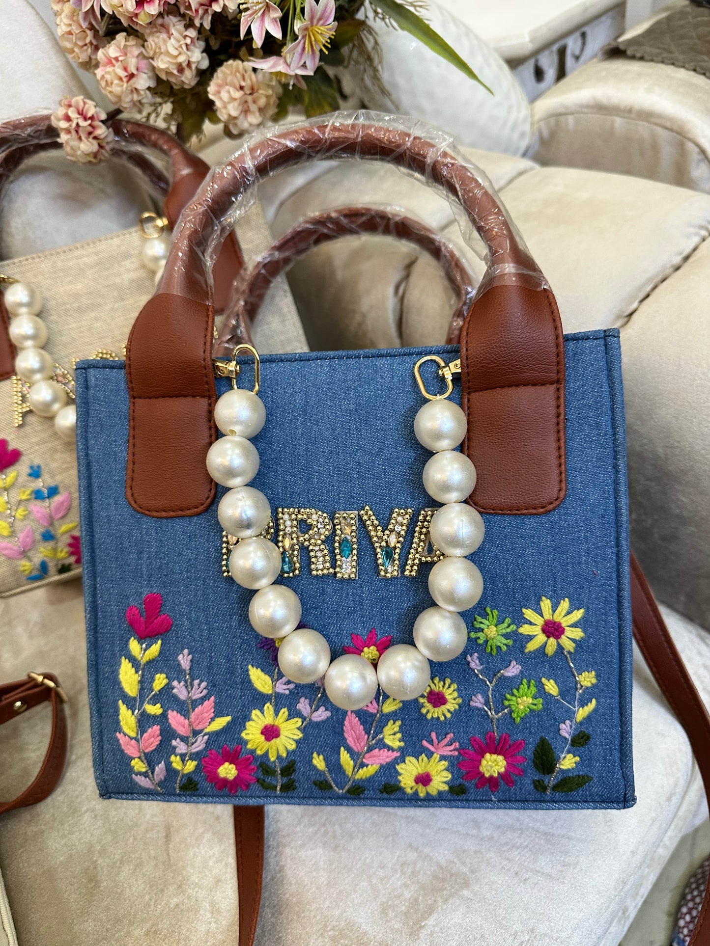 Mini Embroidery Tote- With Name