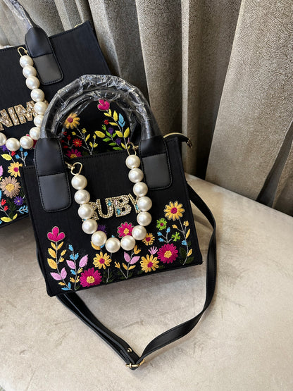 Mini Embroidery Tote- With Name