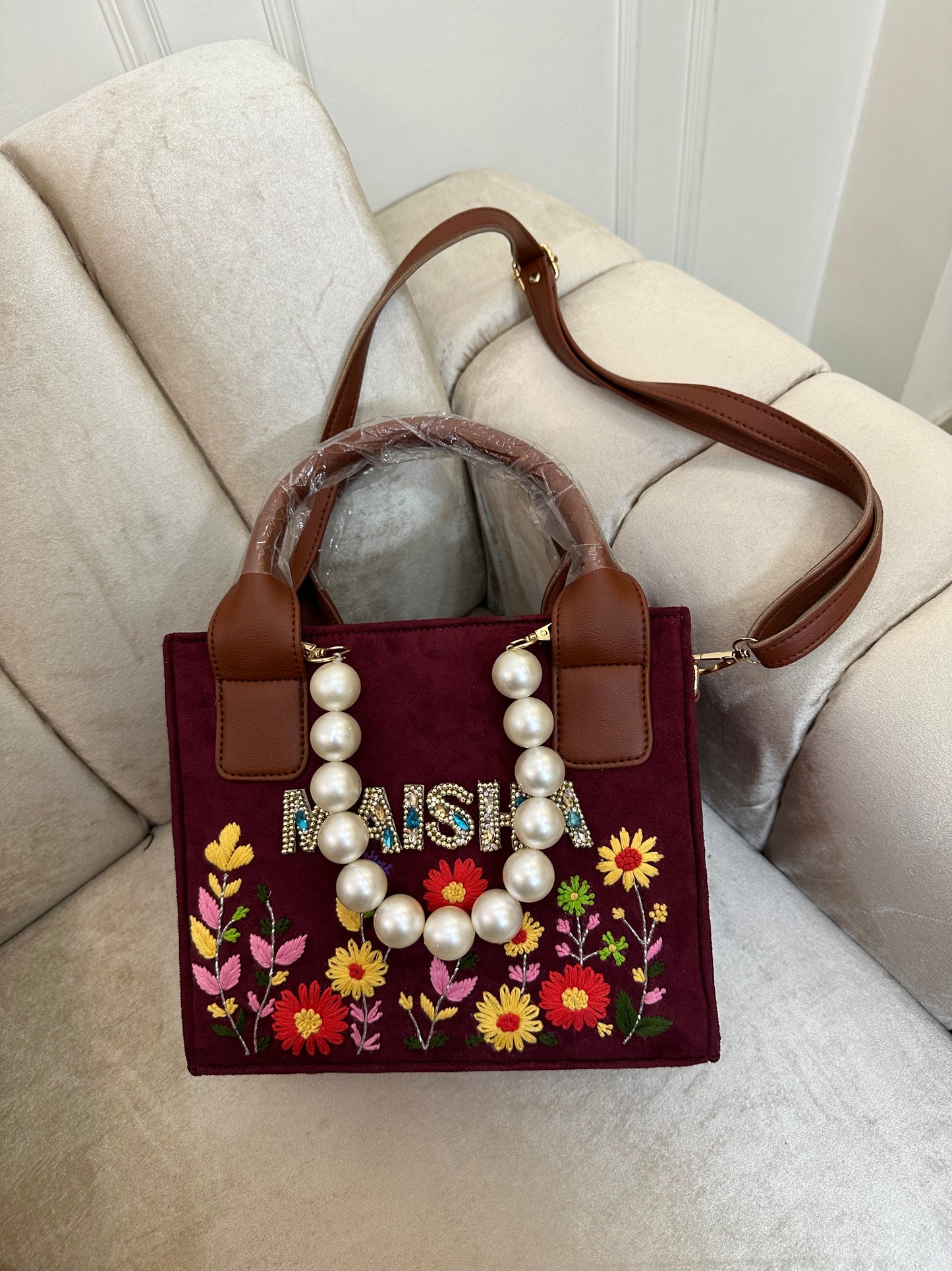 Mini Embroidery Tote- With Name