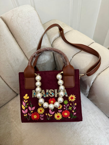 Mini Embroidery Tote- With Name