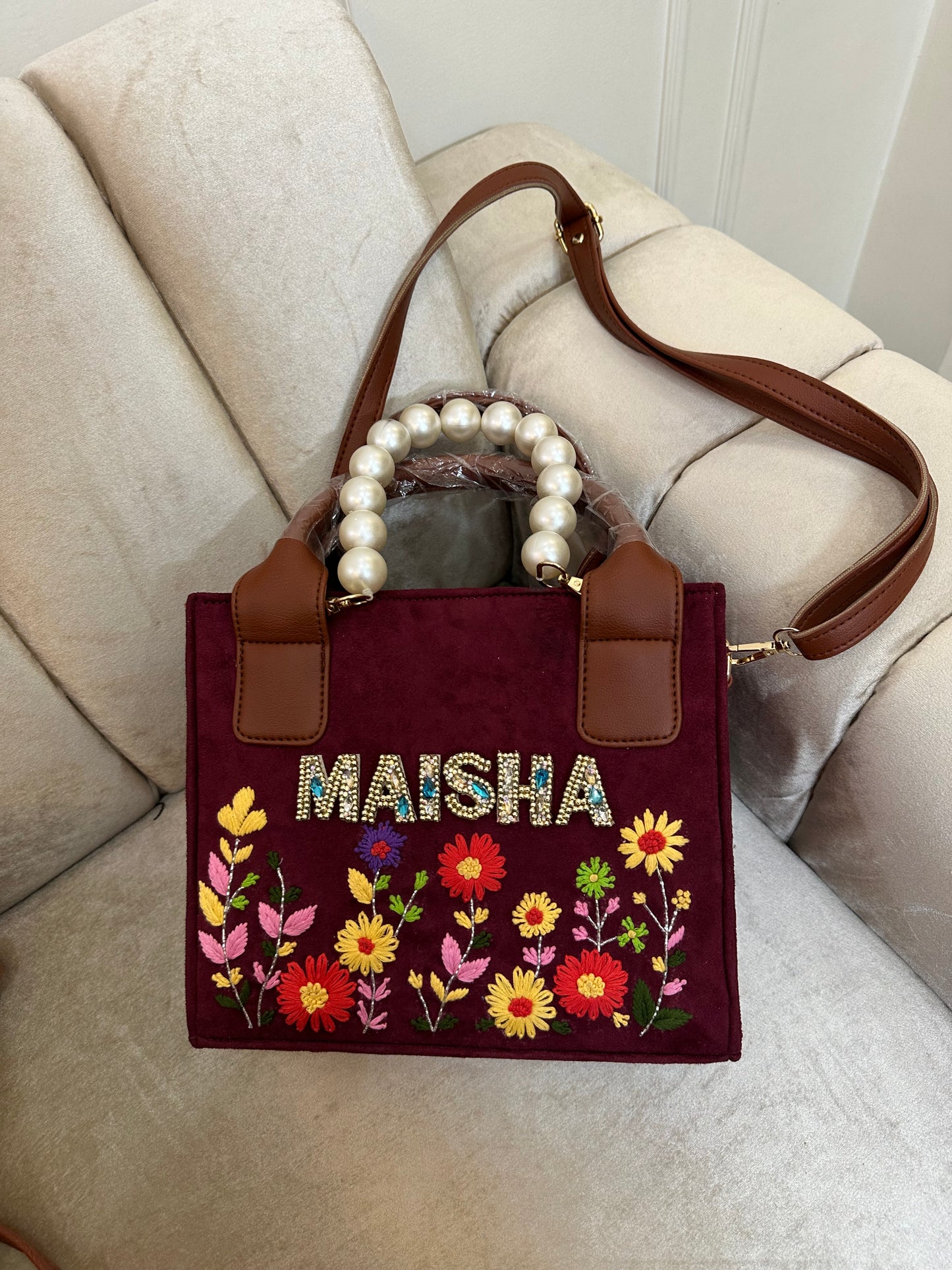 Mini Embroidery Tote- With Name