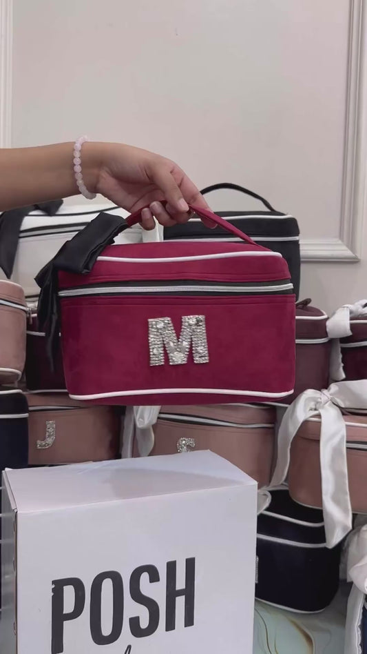 Maroon Personalized Makeup Vanity