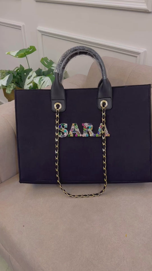 Multicolour Jewel Embellished Tote